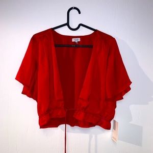 Red tie Tobi top